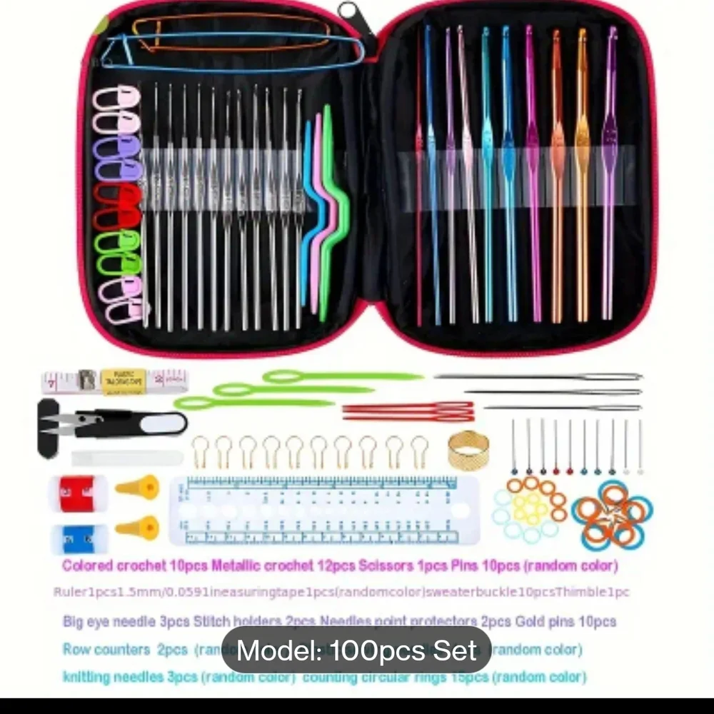 100-Piece‎ Crochet and Knitting Tool Set